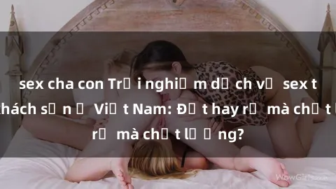 sex cha con Trải nghiệm dịch vụ sex tại các khách sạn ở Việt Nam: Đắt hay rẻ mà chất lượng?